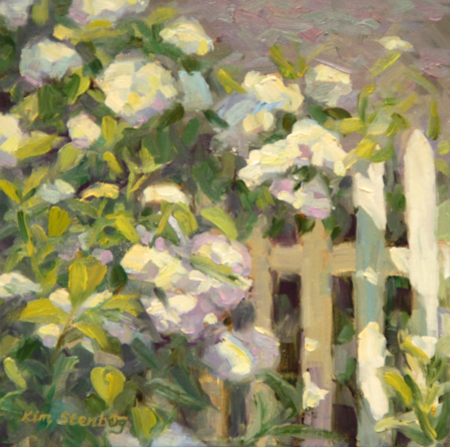 Hydrangea Painting Original Oil Painting by KimStenbergFineArt