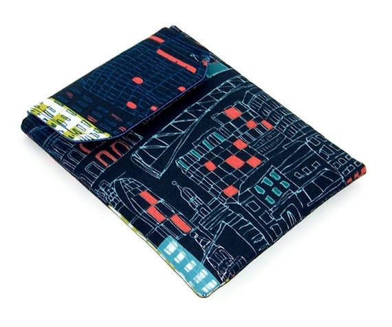 Kindle Paperwhite Sleeve CITY SCENE by WhimsyWooDesigns