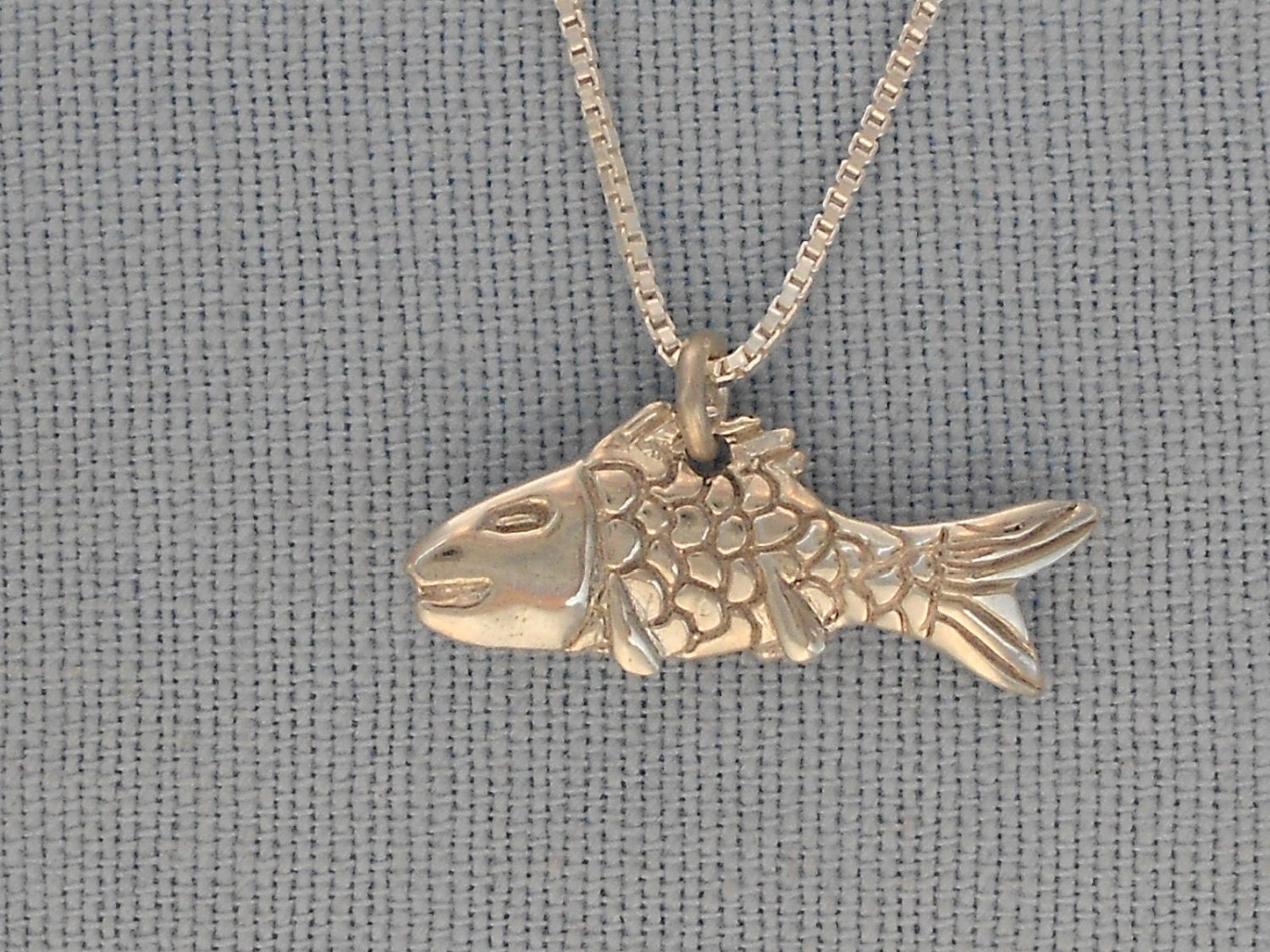 Koi Fish Necklace Sterling Silver by rockystiersjewelry