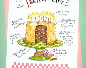 Birthday Cake Card, Funny Birthday Card, Girlfriend Birthday Card - Perfect Birthday Cake