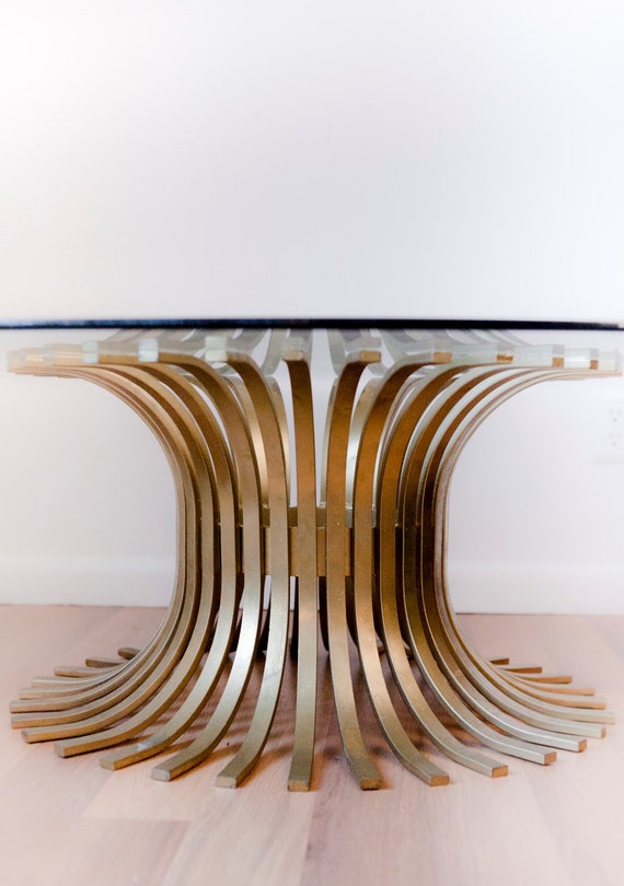 Vintage Glass Coffee Table by on Etsy