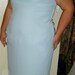 Reserved for Jill M Vintage Periwinkle Blue Evening Dress Sheer White Chiffon Scarf Accenting Neckline and Draping Down Back Now ONLY 20 USD