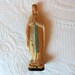 Antique French statue sculpture Holy virgin Mary of Lourdes statue BIG madonna our lady of Lourdes saint w rosary, signed Holy Mother statue