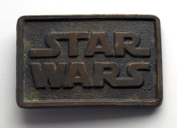 Star Wars Belt Buckle 1977 Vintage solid brass rare by QuirkMuseum