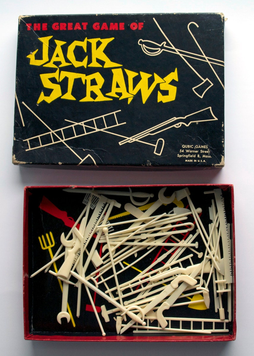 Jack Straws Game 1950s Excellent from Qubic Games USA