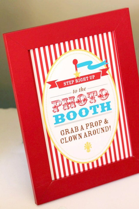 CIRCUS Photo Booth Sign - Print Your Own Il_570xn