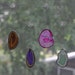 SALE Agate Geode Ornament - group 3 - purple agate - pink agate - natural agate - sea green agate - silver edge - eco friendly