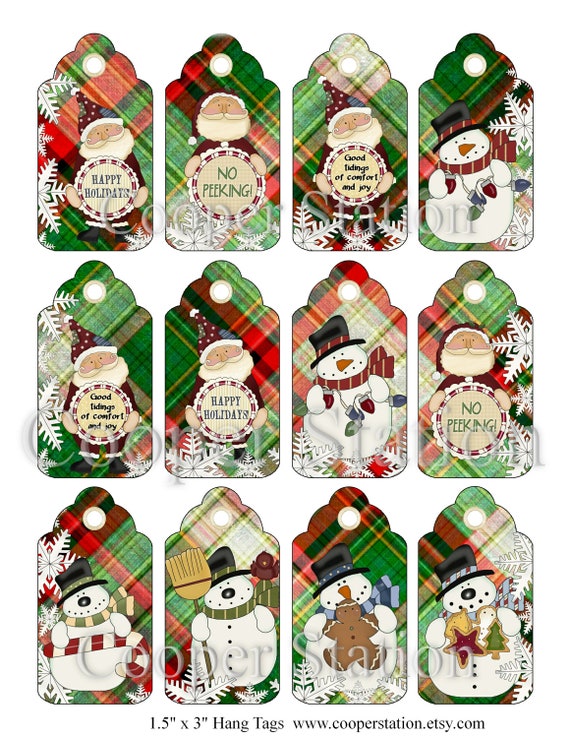 DIY Digital Christmas Gift Tags CT006