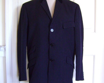 Superb 1960s navy Beatles jacket with velvet collar