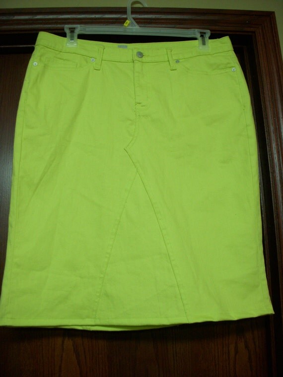 Green Jean Skirt 90