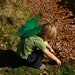 Iridescent Green Dragon Wings -Handmade children's costume or photo prop