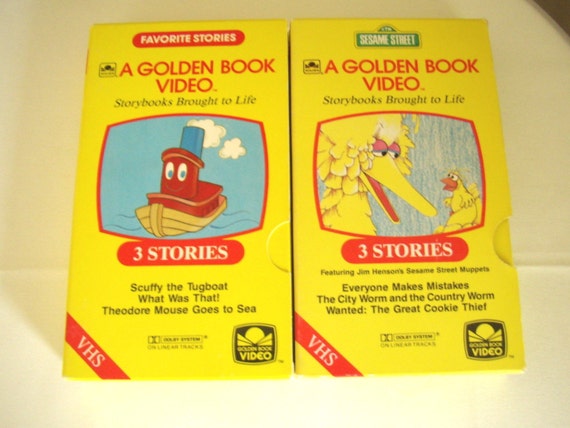 Items similar to Vintage Golden Book VHS Videos 1985 Sesame Street ...