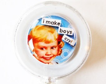 ID Badge Holder, Retractable id, Badge clip, Name Tag, Blue, ID Badge Clip, funny badge holder, humor (1716)