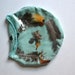 Feather Coin Purse - Aqua Coin Purse - Small Wallet Puse - SALE