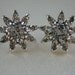 Kramer N.Y. Clear Rhinestone Flower Screw-Back Earrings