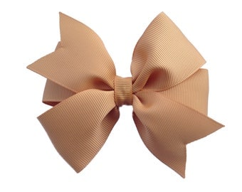 4 inch gold hair bow - gold bow, 4 inch bows, pinwheel bows, girls hair bows, toddler bows, gold hair bows, girls bows, hair clips