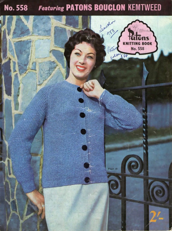 Vintage 1950s Knit Pattern Book - 'Patons'