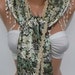 Green floral scarf