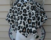 Cheetah Print Fringed Toddler's Poncho and Pillow