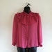 Plus Size Vintage Mauve Pleated Ruffle Blouse