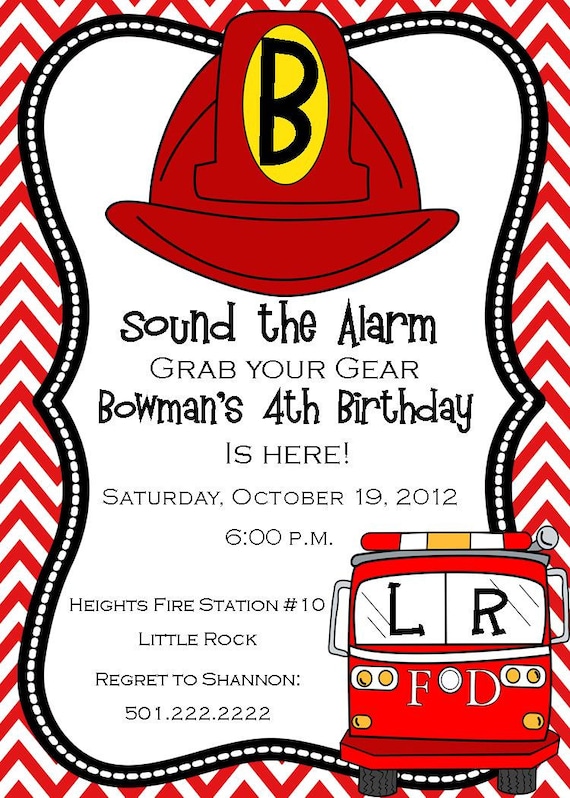 Fire Truck Invitations 10