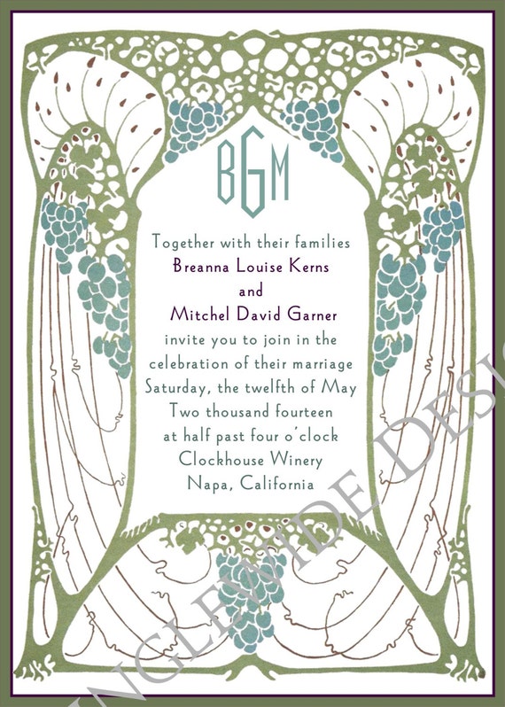 Art Nouveau Invitation Template 6