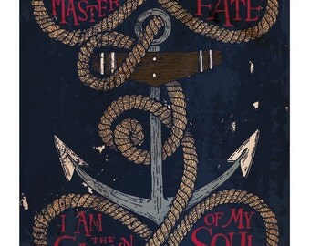 Invictus, by William Ernest Henley framed poster.