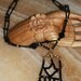 Rare Antique Vintage 1910's Art Deco Jewelry VICTORIAN Jet Black Glass Beads Necklace in Double Strand HandMade With Large Tassel Pendant