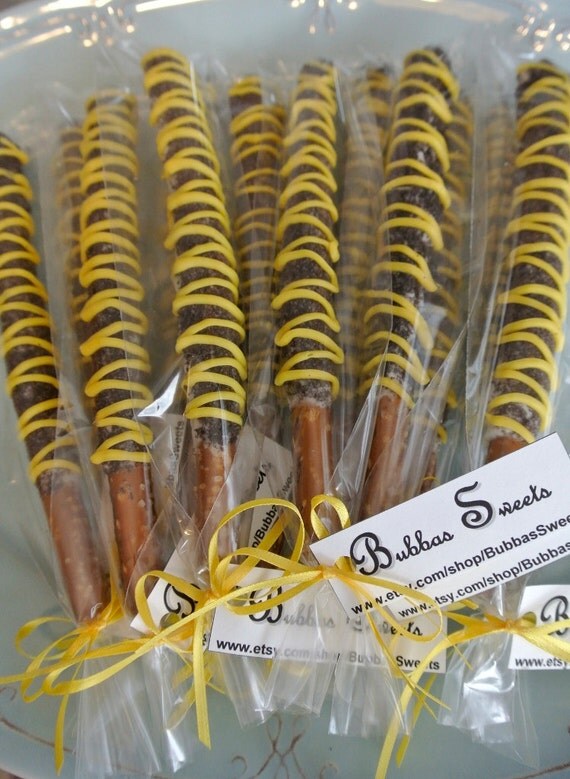 Chocolate Dipped Pretzels - WEDDING Favors/BABY SHOWER Favors Il_570xn