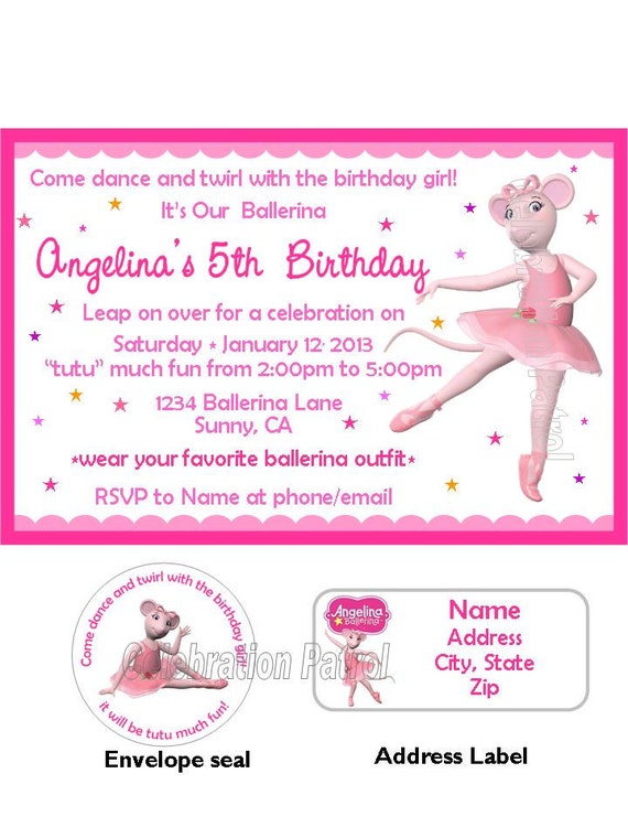 Etsy Free Angelina Ballerina Invitations 4