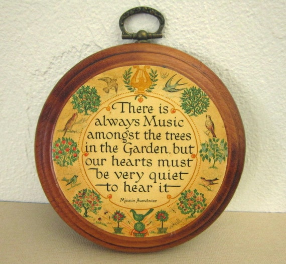 Inspirational Quote Wood Plaque Round Decorative Plaque