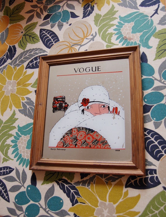 Vintage Vogue Mirror February 1919 circa 1970s