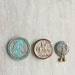 3 Roman Coin Magnets - recycled vintage jewelry and buttons