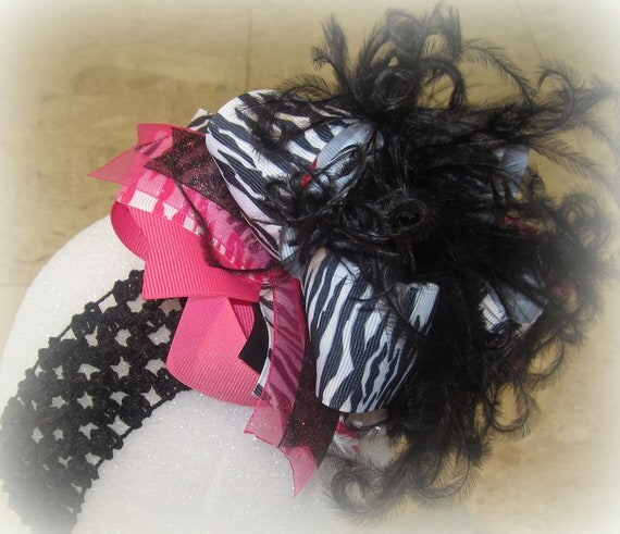 the top peacock hair bow curly ostrich feather center zebra the top bow big baby headband by the top peacock hair bow curly ostrich feather center zebra the top bow big baby headband by