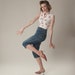 Vintage 1950s Denim Jeans Pants Pedal Pushers Clam Diggers Rockabilly Fashions