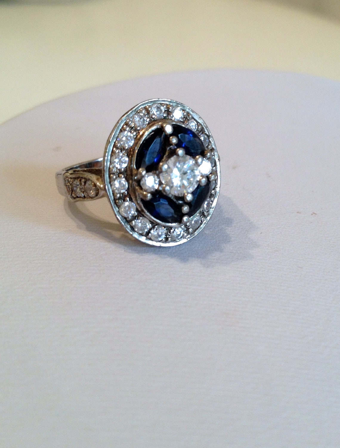 sterling silver sapphire ring