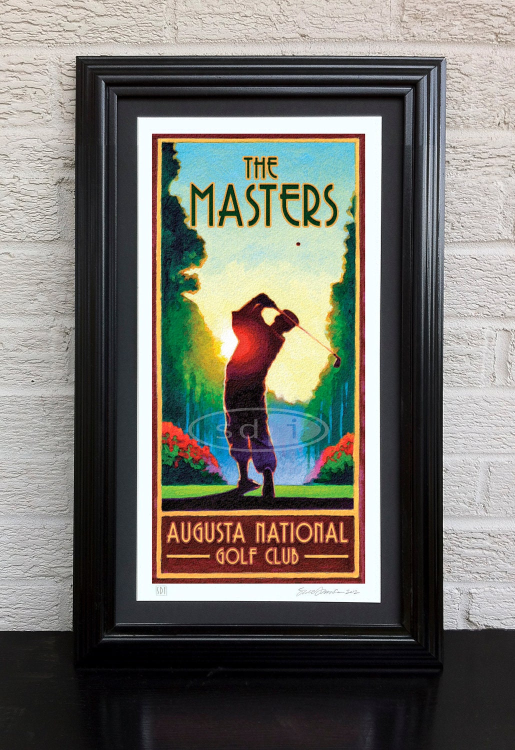 Masters Golf art golf gift sports poster by ...