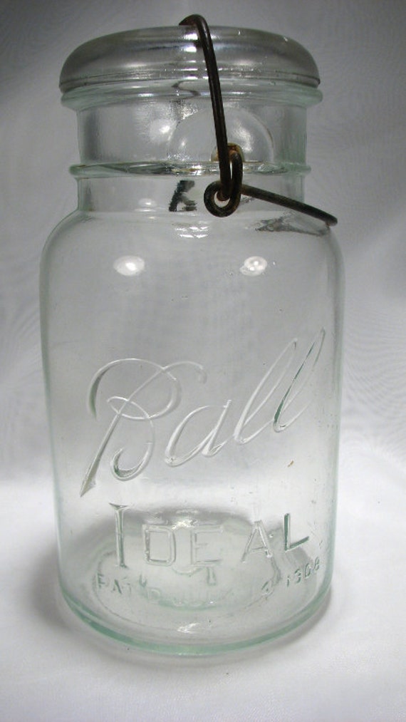 Quart Jar Lid Ideal Ball Vintage Canning Jar Wire Closure