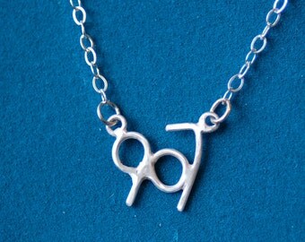 Sterling Silver Area Code Necklace