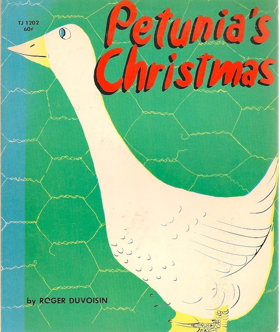 VINTAGE KIDS BOOK Petunia's Christmas