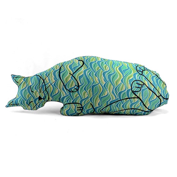 pillow, cat pillow, animal pillow, big belly up cat shaped pillow ...