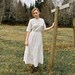 Reserved Listing - Antique White Eyelet Dress 24 Inch Waist