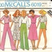 Vintage Sewing Pattern 1978 McCalls 6019
