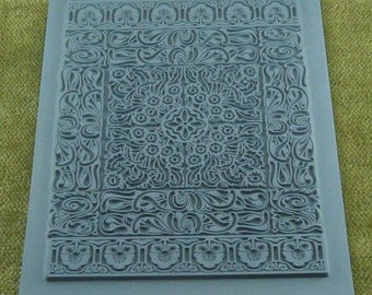 PERSIAN RUG Lisa Pavelka Intricate Carpet Rubber Stamp for Clay, Ink, Resin