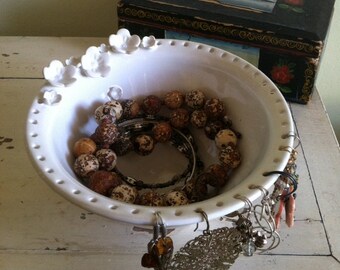 Earring Bowl, Jewelry Bowl, Jewelry organizer, handmade ceramic, pottery bowl, earring holder