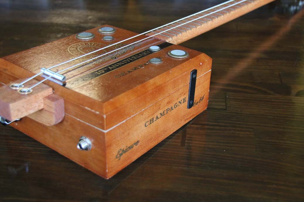 Cigar Box Bass Guitar 2 String by MonkeyPox on Etsy
