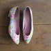 ON SALE // floral heels / floral print shoes / floral shoes 7.5 8