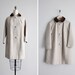 fur collar coat / 1950s coat / peter pan collar