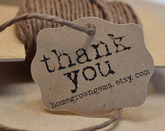 Rustic Typewriter Font Gift Tags Thank You Tags Hang Tag Price Tag DS020