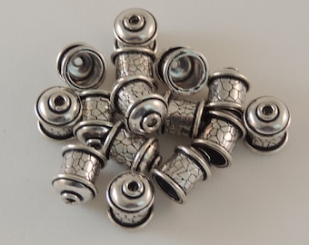5 Pairs of Sterling Silver over 100% Copper Viking Knit End Caps
